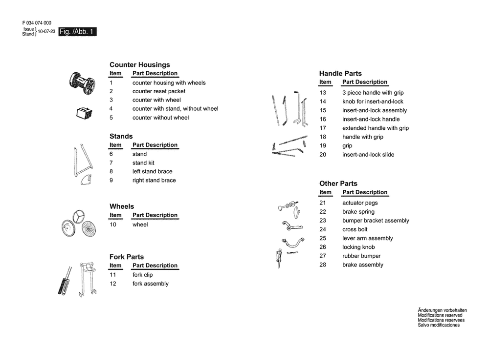 Section 1 Diagram and Parts List for 32-400M F034074904 Bosch Miscellaneous