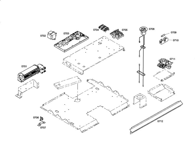 Control Module Diagram and Parts List for MEMCW271ES-01  Thermador Microwave