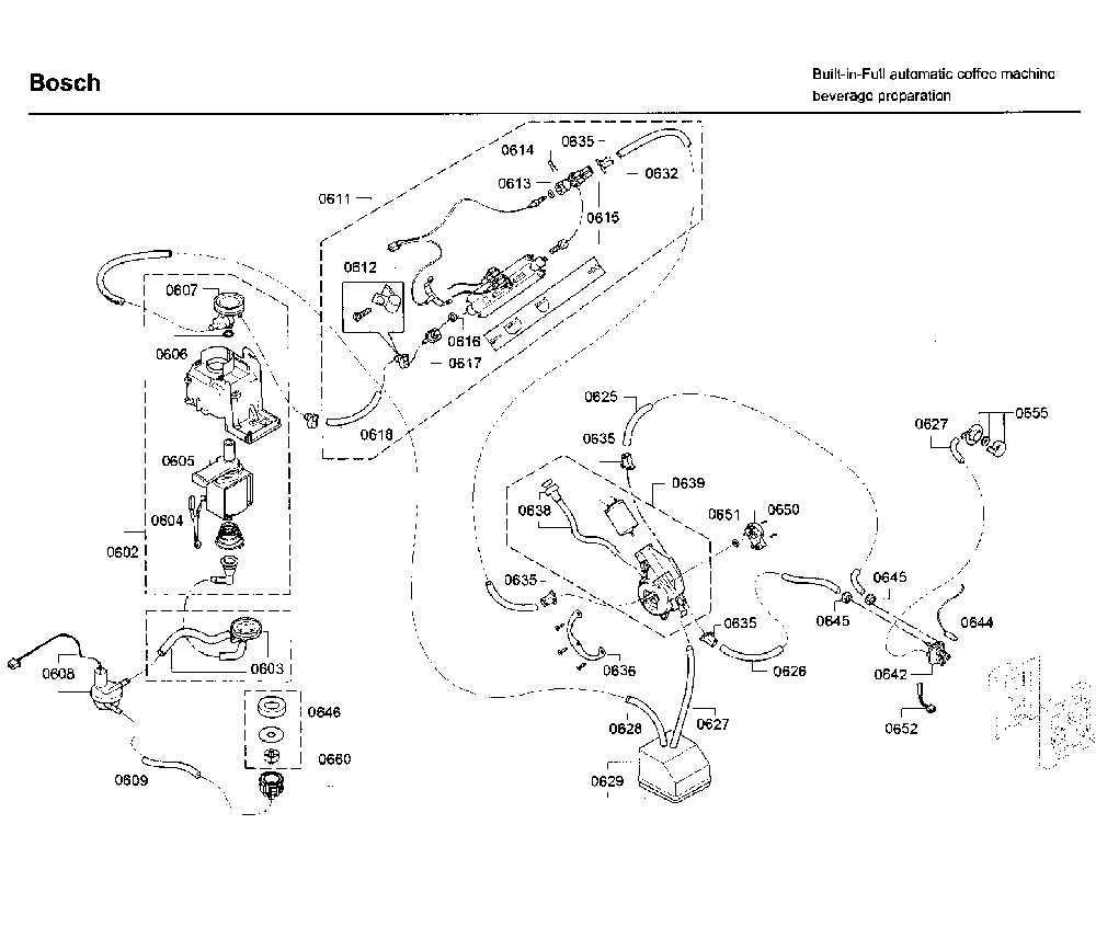 Pump asy Diagram and Parts List for BCM8450UC 03 Bosch Coffee Maker