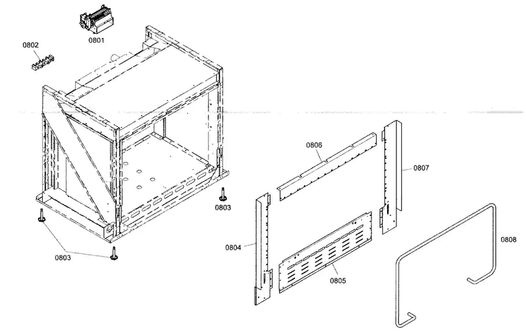 Inside Parts Diagram and Parts List for PRG364EDH02  Thermador Range