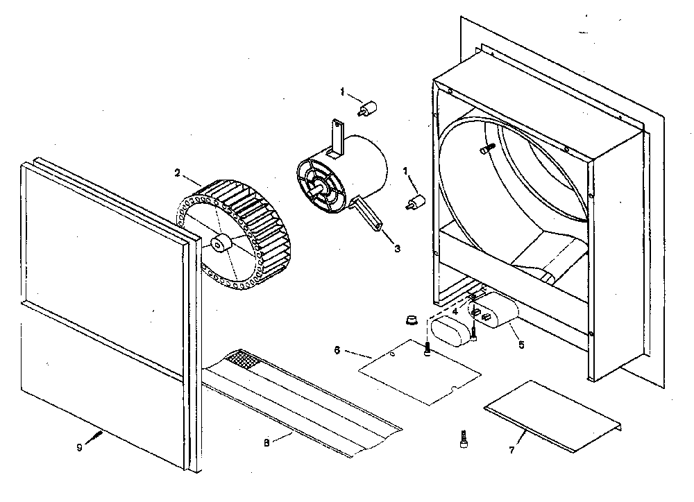 Down draft assy Diagram and Parts List for DHG565AUC  Bosch Bath & Ventilation Fan