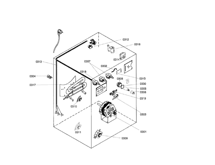 Motor And Module - Control Diagram and Parts List for WTA4400US 01 Bosch Dryer