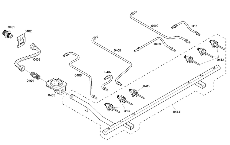 Manifold Assy Diagram and Parts List for PRD366EHC 03 Thermador Range