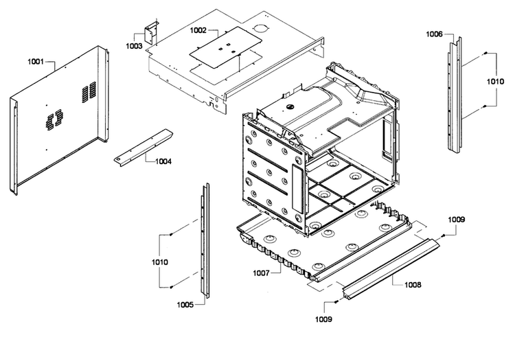 Base & Frame Diagram and Parts List for HBL5720UC 06 Bosch Microwave