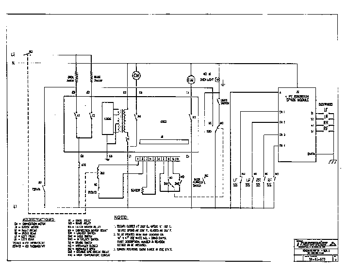 Schematic Diagram and Parts List for RDF30RS 9707 & UP Thermador Range