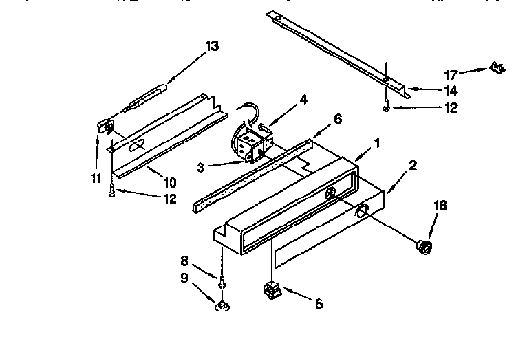 Freezer Control Panel Diagram and Parts List for TSS48QBW00  Thermador Refrigerator