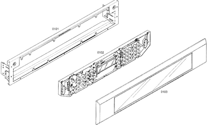 Control Panel Diagram and Parts List for MEM301ES01  Thermador Microwave