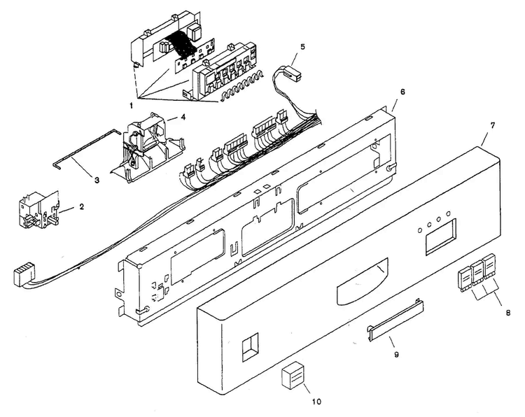 Fascia Panel Diagram and Parts List for SHU3336UC 11 Bosch Dishwasher