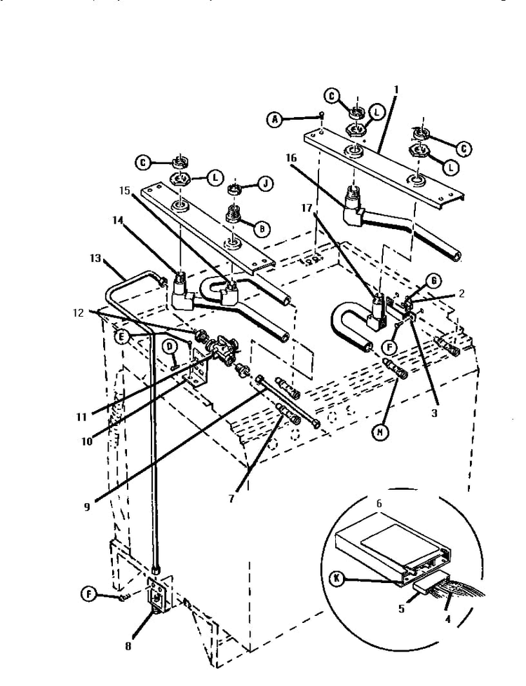 Burner Box Gas Diagram and Parts List for GSC30CVWC-01  Thermador Range