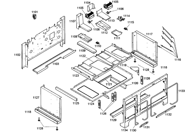 Mounting Diagram and Parts List for PRG486EDG01  Thermador Range