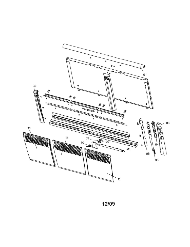 Top Cover/snorkel Diagram and Parts List for UCV36AW-01  Thermador Range Hood