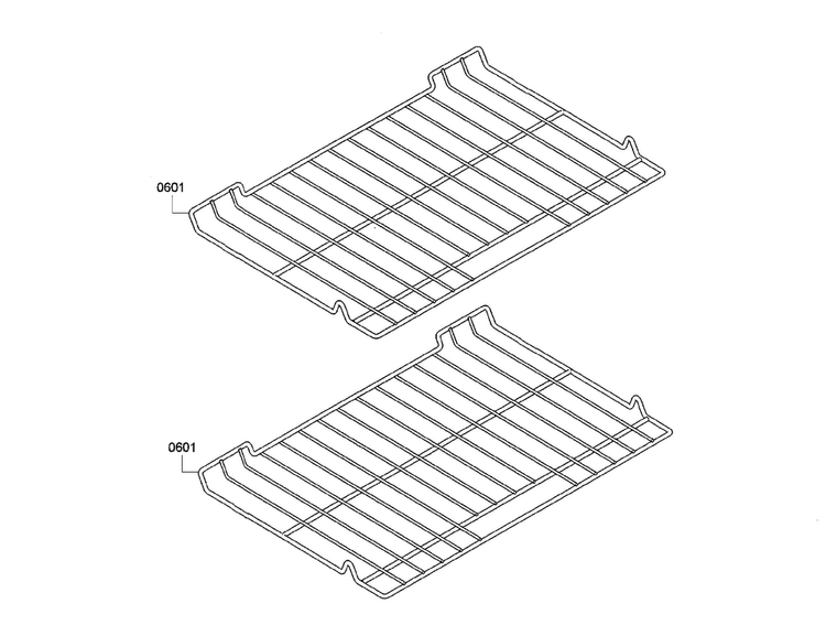 Shelfs Diagram and Parts List for HBL5751UC 01 Bosch Microwave