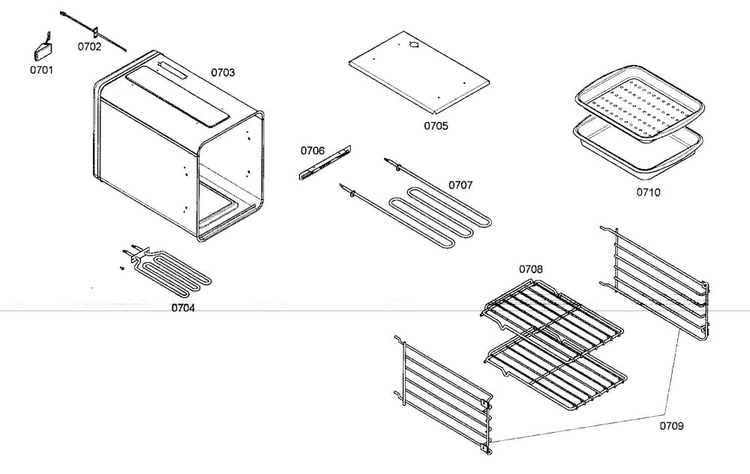 Small Oven Diagram and Parts List for PRD484EEG01  Thermador Range