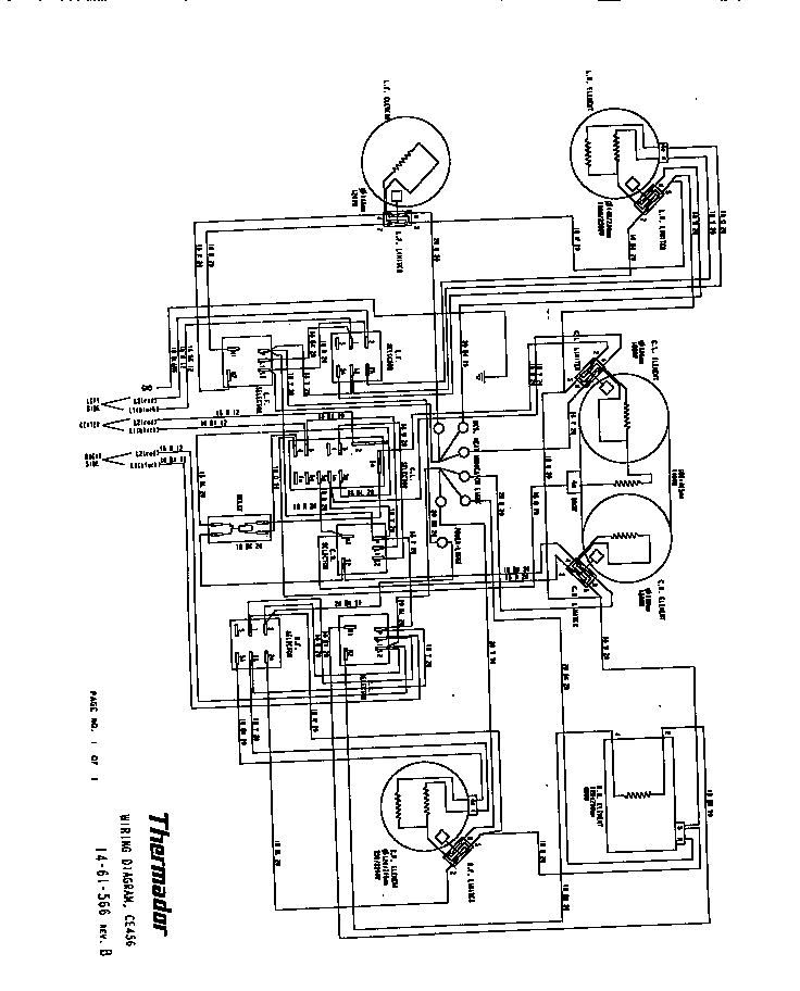 Wiring Diagram Diagram and Parts List for CE456UW  Thermador Cooktop