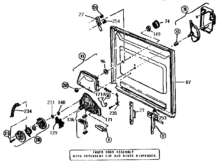 Section 4 Diagram and Parts List for THD122  Thermador Dishwasher