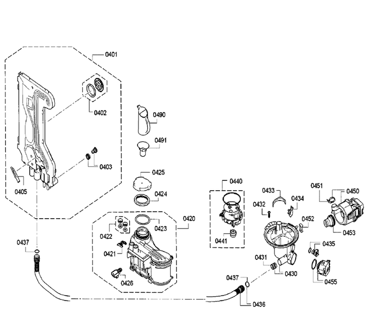 Pump Diagram and Parts List for SPV5ES53UC 26 Bosch Dishwasher