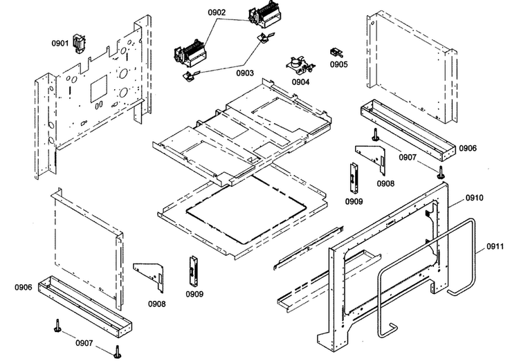 Mount Assy Diagram and Parts List for PRG364EDG01  Thermador Range