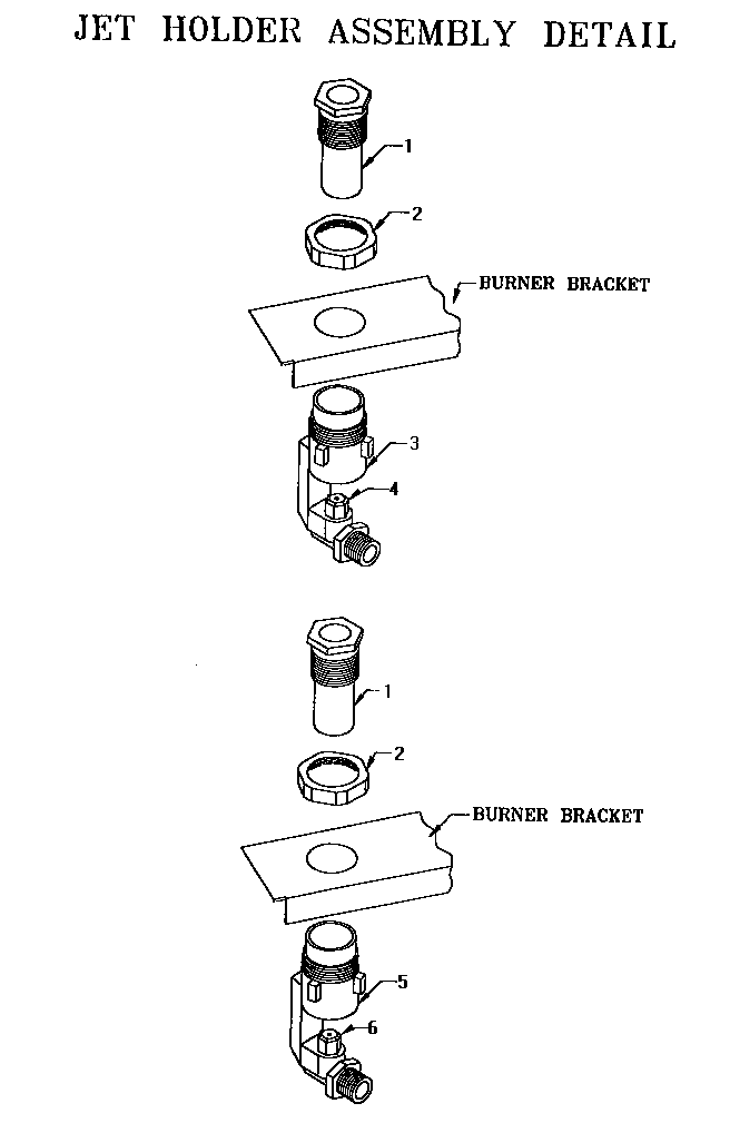 Jet Holder Assembly Diagram and Parts List for SGCS304RS  Thermador Cooktop