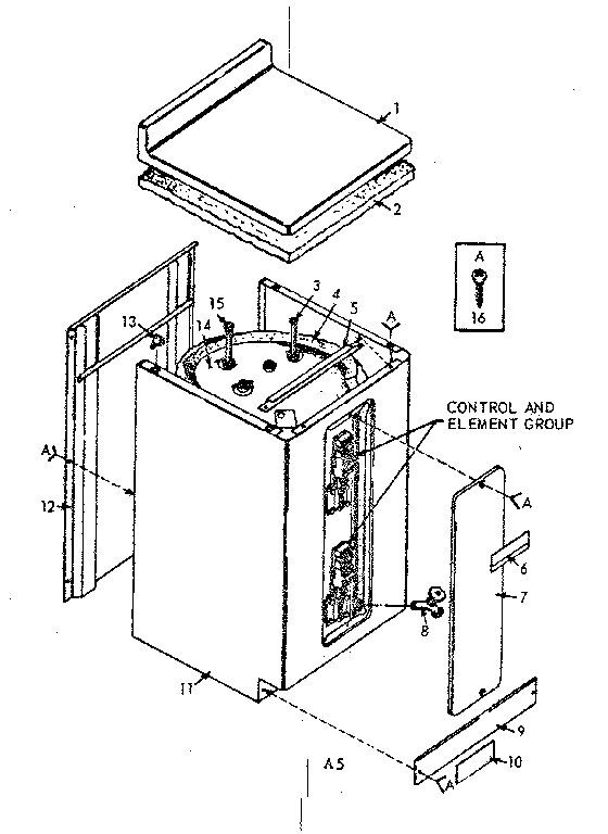 Replacement Parts Diagram and Parts List for 153314310  Kenmore Water Heater