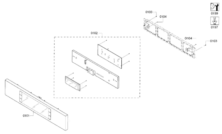 Control Panel Diagram and Parts List for HMC80251UC 01 Bosch Microwave