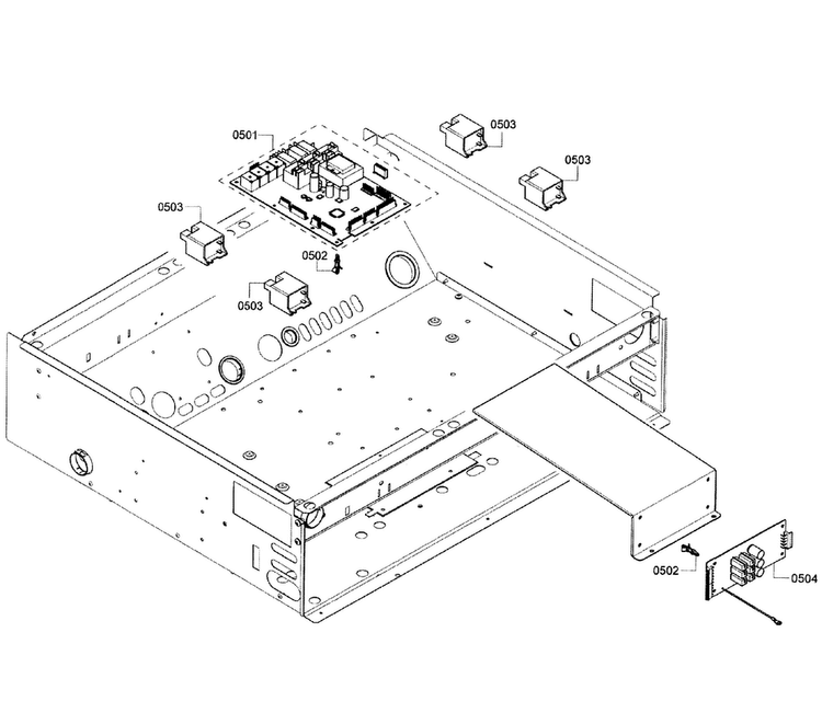 Pcb's Layout Diagram and Parts List for PRD304GHU 06 Thermador Range