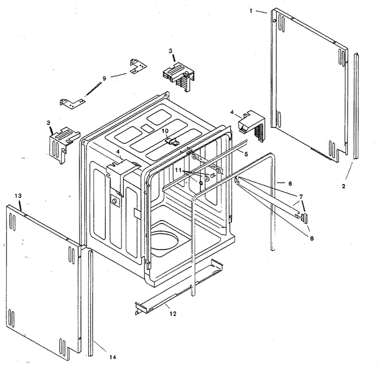 Tank Assy Diagram and Parts List for SHU3306UC 06 Bosch Dishwasher