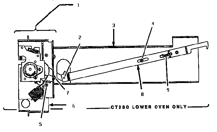 Motorized Latch Assembly Diagram and Parts List for CT130  Thermador Wall Oven