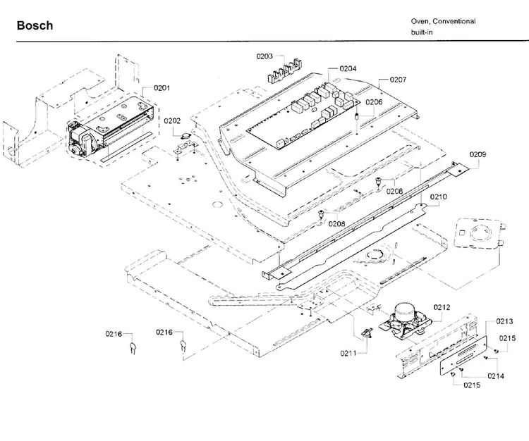 Latch Asy Diagram and Parts List for HBL5751UCC 03 Bosch Microwave