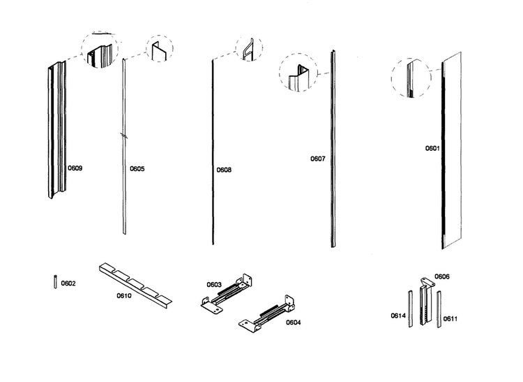 Trim Assy Diagram and Parts List for T24IR70NSP 34 Thermador Refrigerator