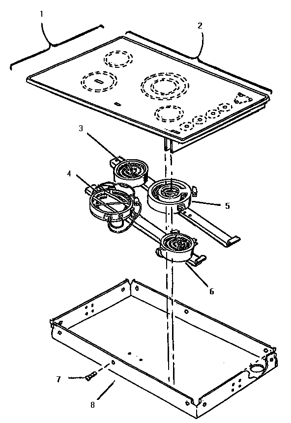 Body And Elements Diagram and Parts List for CHCV30  Thermador Cooktop