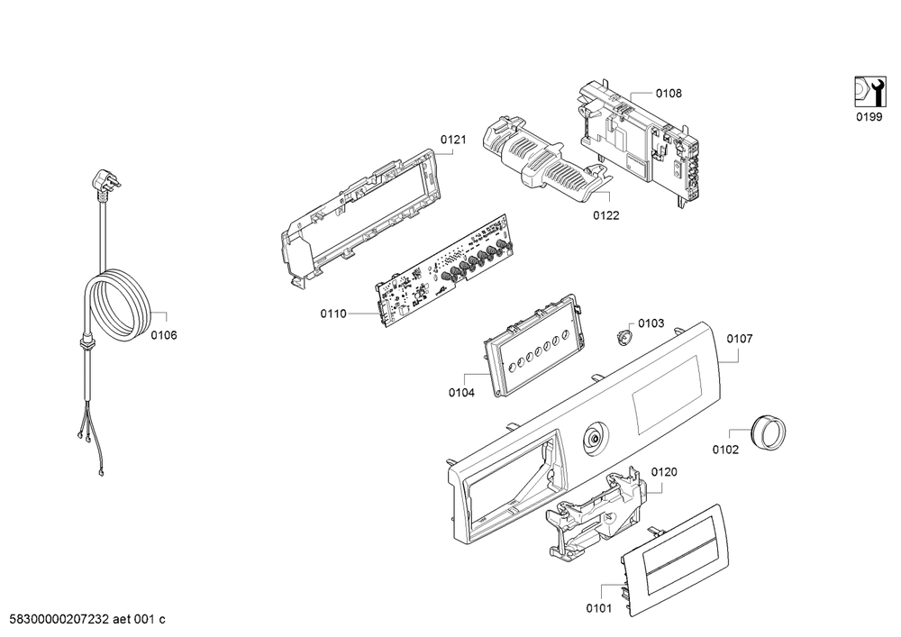 Diagram 7 Diagram and Parts List for WTG86401UC-08  Bosch Dryer