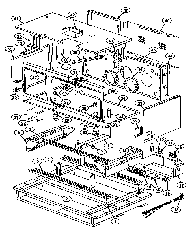 Pallet Diagram and Parts List for PRSE48-4GG  Thermador Range