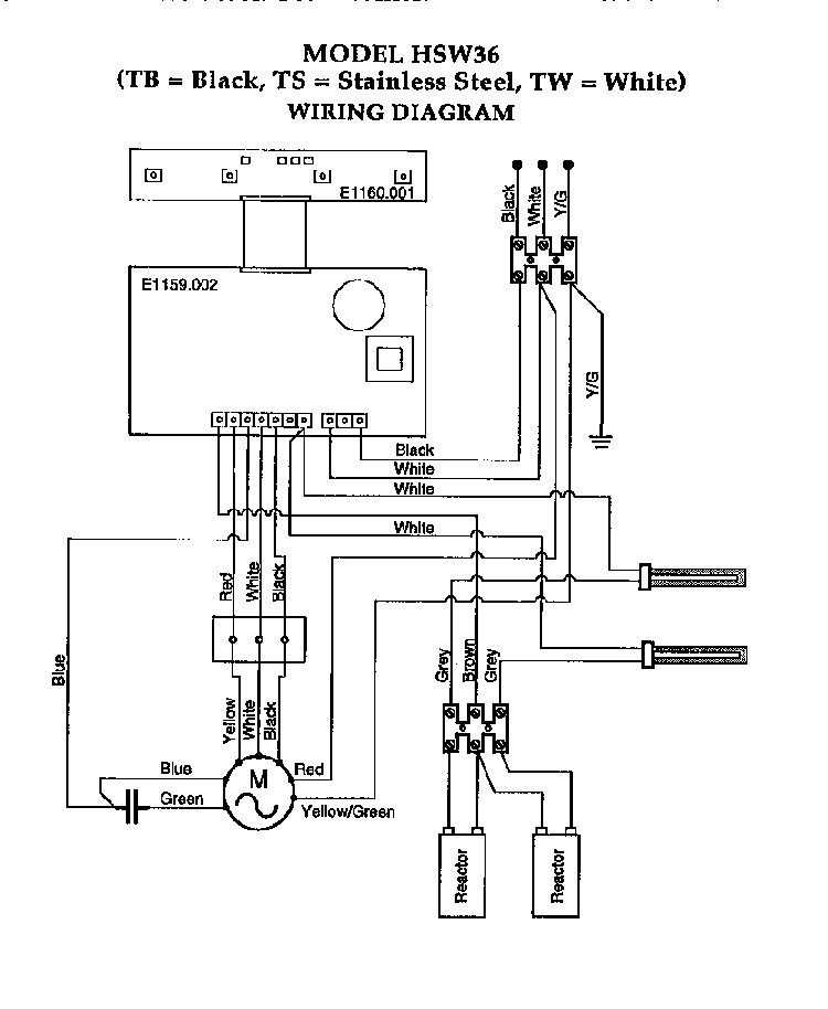 Section 2 Diagram and Parts List for HSW36  Thermador Range Hood