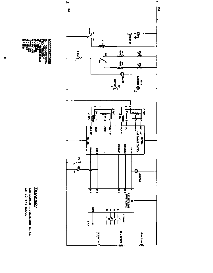 Schematic Diagram and Parts List for PRG364GL  Thermador Range