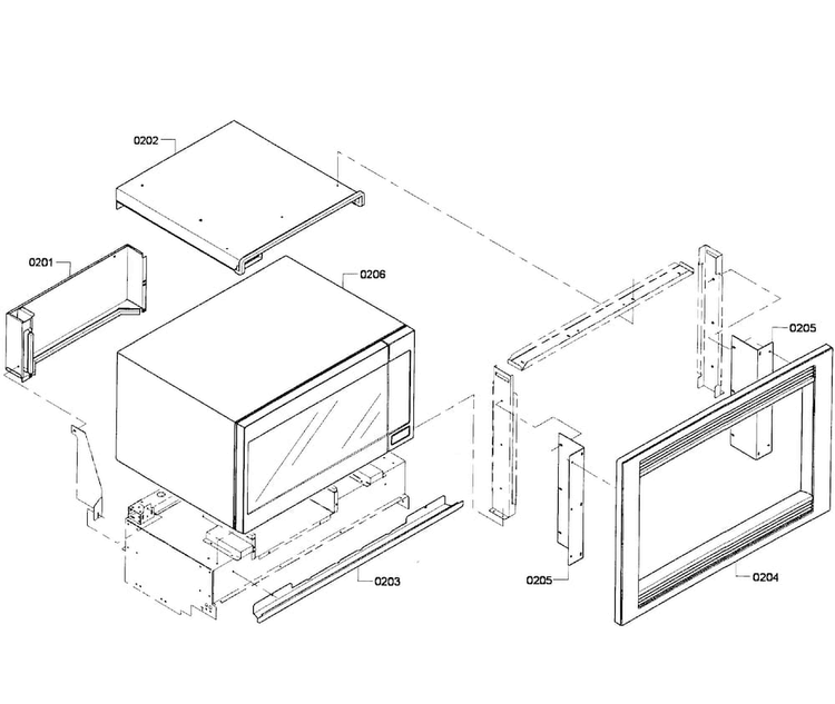 Trim Kit Diagram and Parts List for HBL8750UC 06 Bosch Microwave Oven Combo