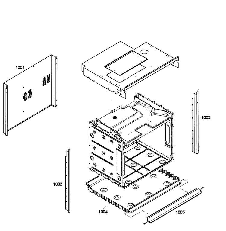 Cabinet Assy Diagram and Parts List for HBL5750UC 02 Bosch Microwave