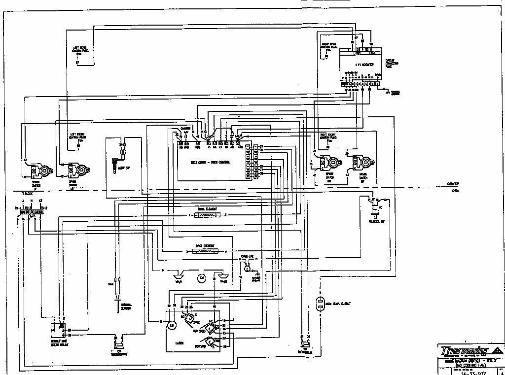 Wiring Diagram Diagram and Parts List for RDF30RS 9707 & UP Thermador Range