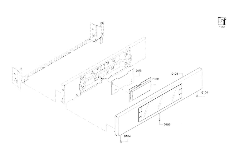 Control Panel Diagram and Parts List for HBN8651UC 01 Bosch Wall Oven