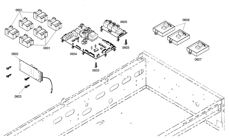 Control Assy Diagram and Parts List for PRG486ELG01  Thermador Range