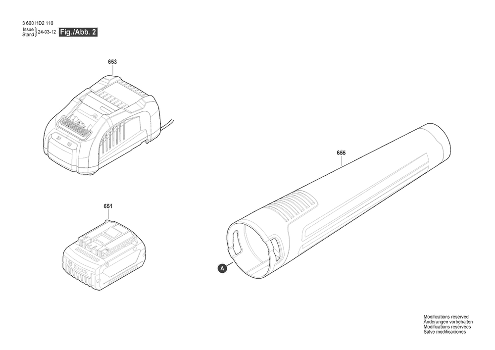 Section 2 Diagram and Parts List for 3600HD2110  Bosch Miscellaneous