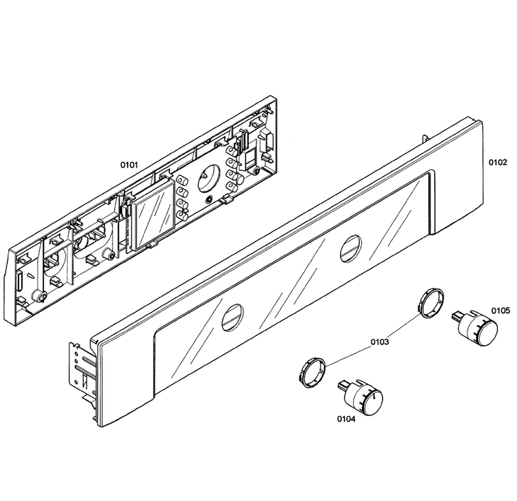 Control Panel Diagram and Parts List for HBL3460UC 03 Bosch Wall Oven