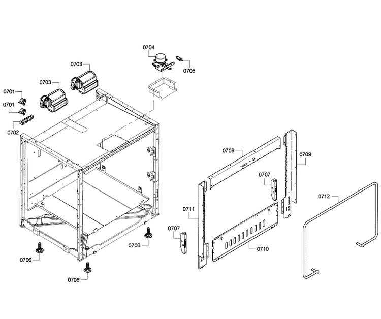 Cabinet 2 Diagram and Parts List for PRD304GHC 05 Thermador Range