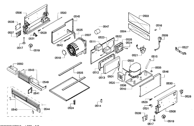Compressor Diagram and Parts List for T24IR70NSP 43 Thermador Refrigerator