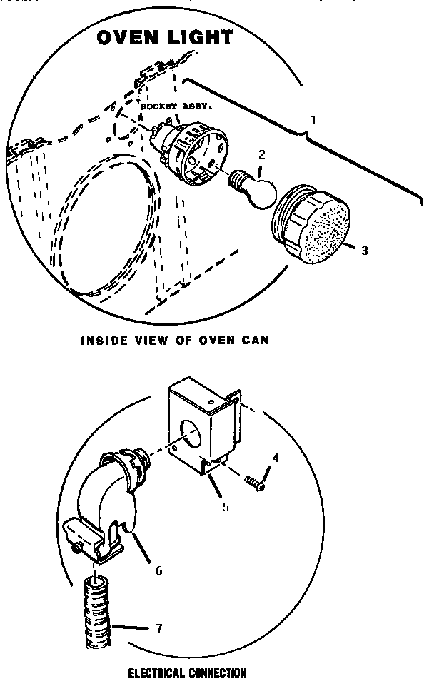 Oven Light Diagram and Parts List for GSC30CVWC1  Thermador Range