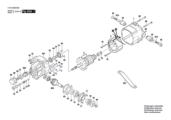 Bosch 5860-78 (F012x8603c) Diagram and Parts List for 5860-78 F012X8603C Bosch Circular Saw