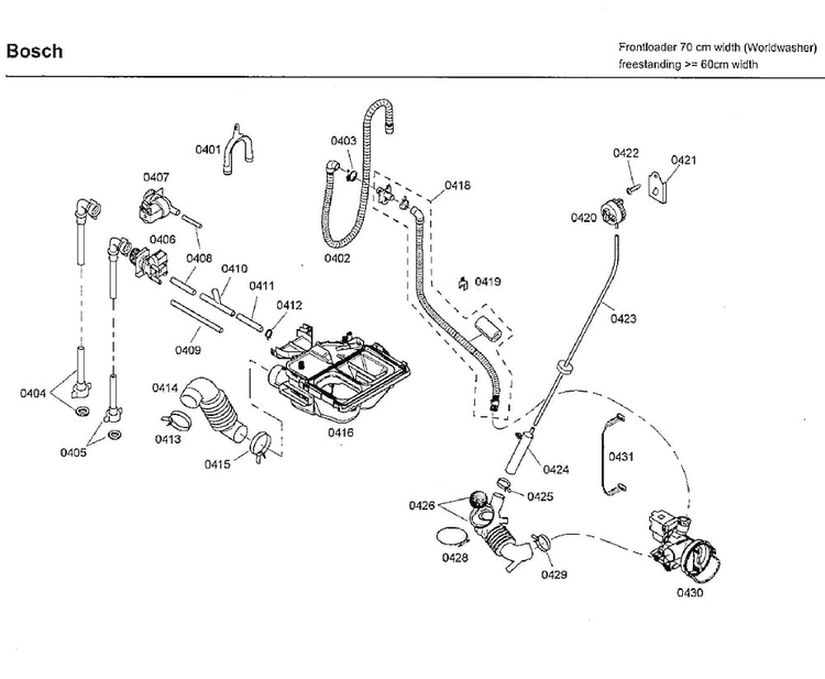 Pump Diagram and Parts List for WFMC3301UC 06 Bosch Washer