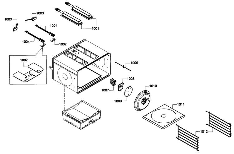 Large Oven Diagram and Parts List for PRG486EDPG 01 Thermador Range