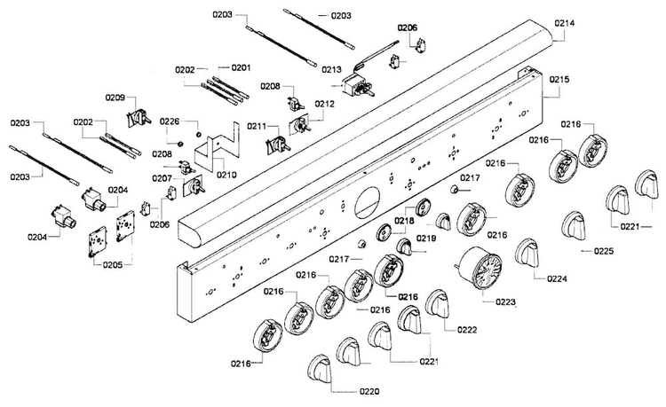 Control Panel Diagram and Parts List for PRG486EDPG 01 Thermador Range