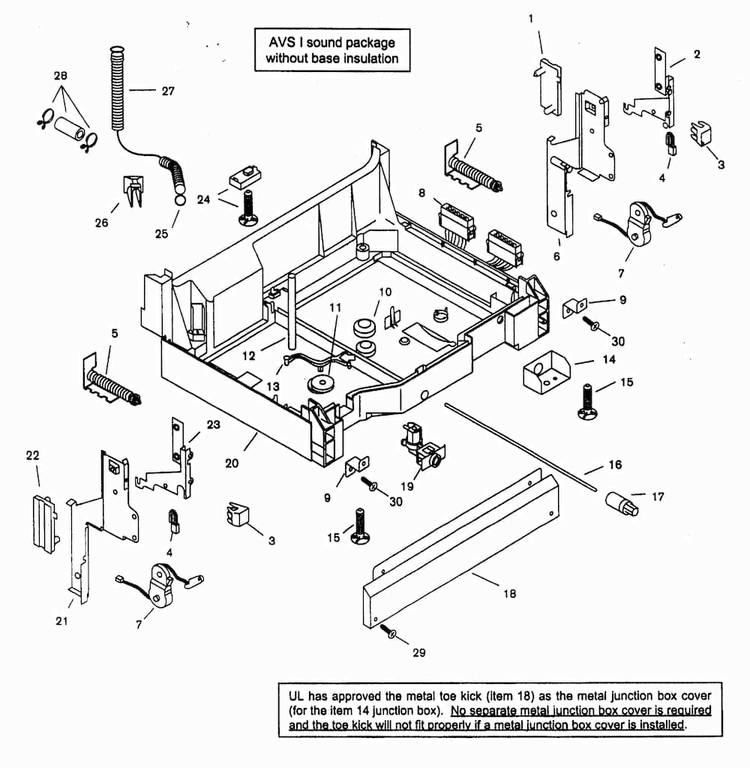 Base Diagram and Parts List for SHU43E06UC 14 Bosch Dishwasher