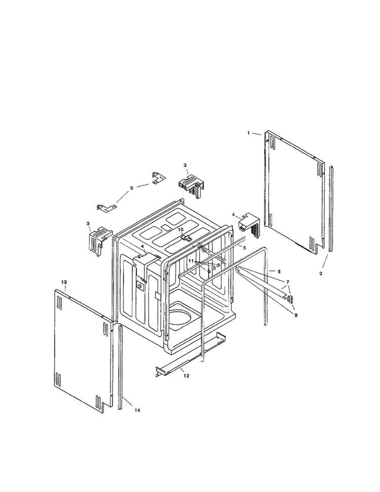 Tank Assembly Diagram and Parts List for SHU9912UC 06 Bosch Dishwasher